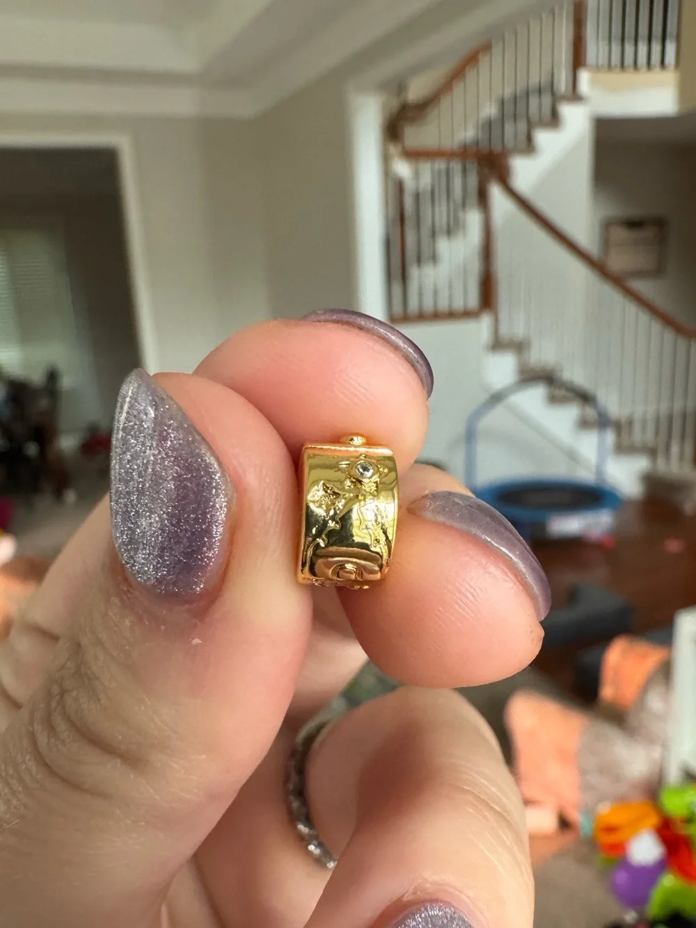 New Disney Gold Castle Clip Charm